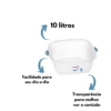 BACIA PLÁSTICA TRANSPARENTE 10L HYDRUS - SANREMO - Imagem 2