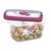 CONJUNTO COM 3 POTES TRANSPARENTES E BORRACHA ROXA - SANREMO - Imagem 3