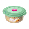 POTE DE PLÁSTICO REDONDO BAIXO COM TAMPA 530ML VERDE - SANREMO