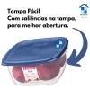 POTE QUADRADO FÁCIL PLÁSTICO 1,9L AZUL - SANREMO - Imagem 3