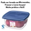 POTE QUADRADO FÁCIL PLÁSTICO 1,9L AZUL - SANREMO - Imagem 2