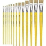 KIT COM 13 PINCÉIS ARTESANATO CHATO 815 - TIGRE