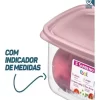 POTE QUADRADO FÁCIL PLÁSTICO 1,9L ROSA - SANREMO - Image 2